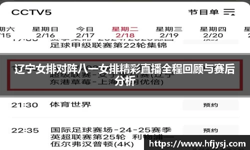 辽宁女排对阵八一女排精彩直播全程回顾与赛后分析