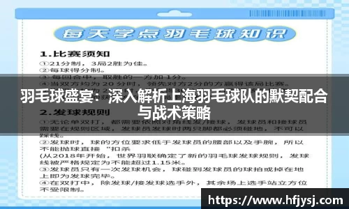 羽毛球盛宴：深入解析上海羽毛球队的默契配合与战术策略